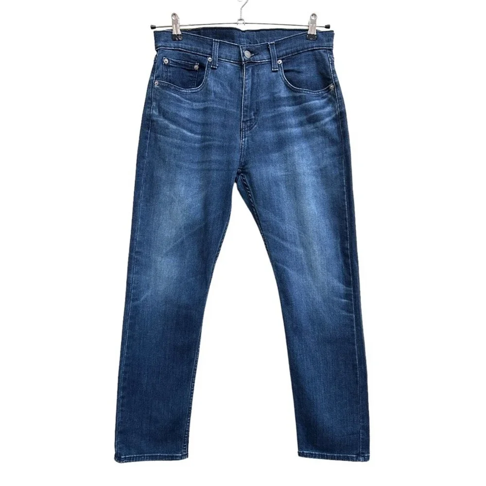 Levi’s 502 Taper Flex Men's Blue Stretch Jeans in Dark Wash, Size 31x30